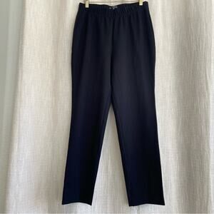 Oska Black Pull On Pants Straight Leg High Rise Trousers Size 1 (US 6/8)